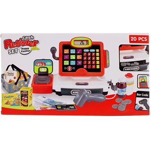اسباب بازی صندوق فروشگاهی کودک قرمز supermarket cashier toys BSCI Five Star_اسباب بازی